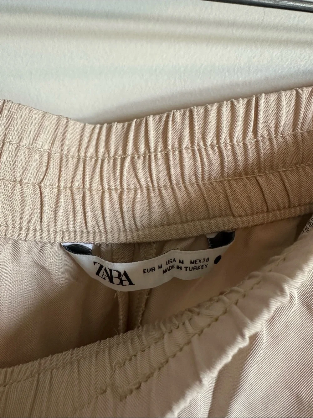 ZARA linen blend pull on pants Size Medium